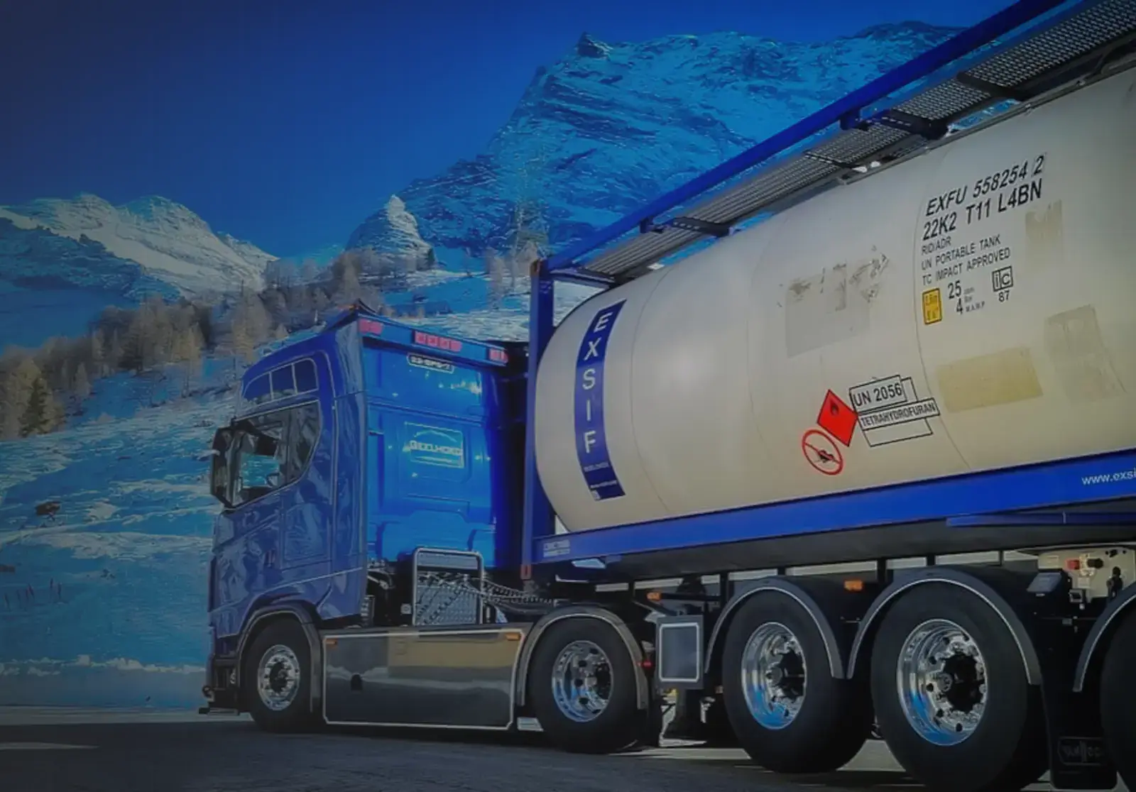 ISO Tank on truck for inland trucking