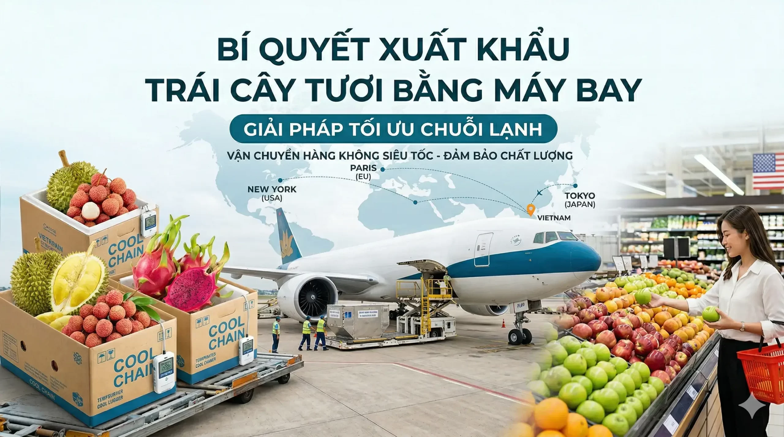 Trái cây tươi đòi hỏi điều kiện nhiệt độ bảo quản nghiêm ngặt