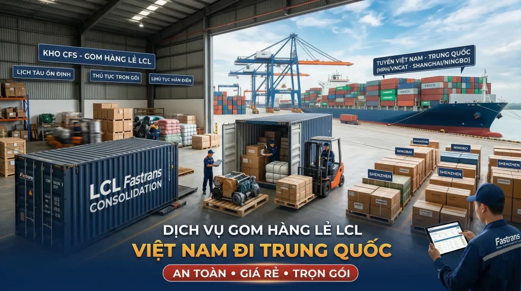 Vận tải LCL tuyến Việt Nam-Trung Quốc là thế mạnh của Fastrans