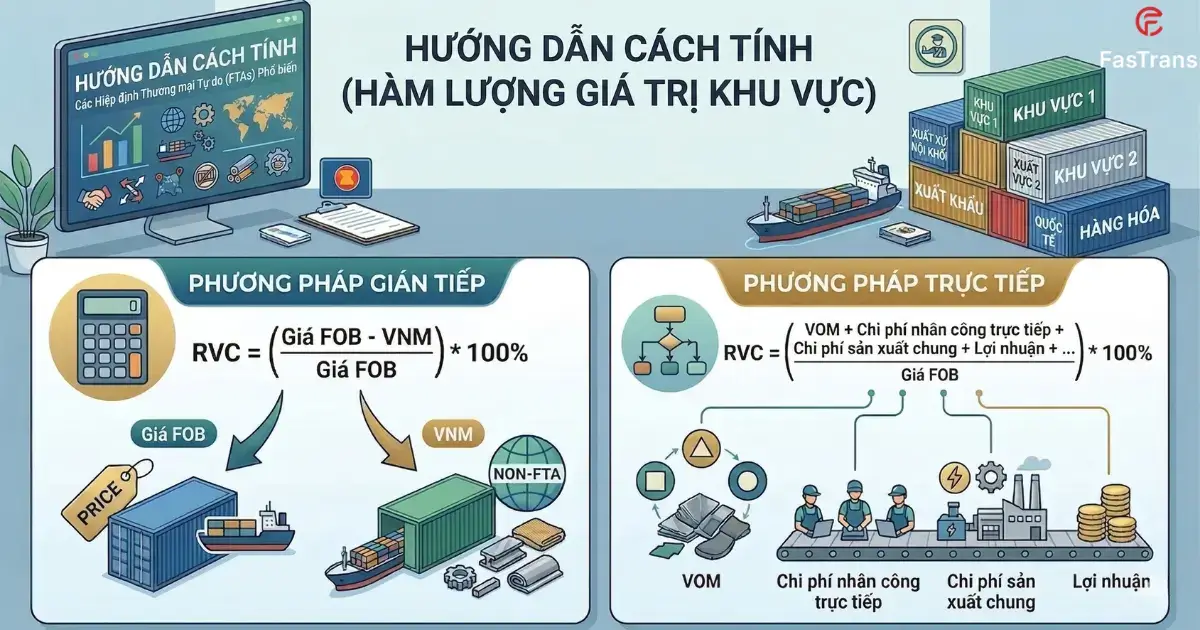 Hướng dẫn tính hàm lượng RVC khi xin C/O form AK