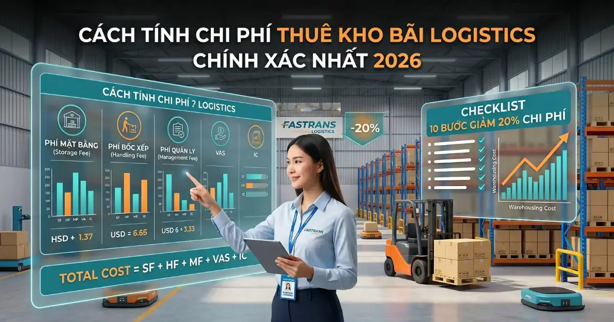 Tối ưu chi phí kho bãi là nhiệm vụ quan trọng